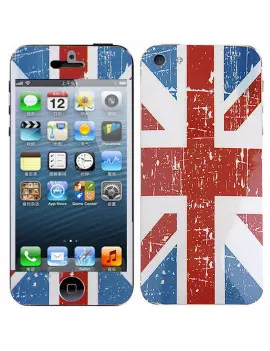 Screen Protector Adesivo Fronte e Retro Bandiera U.K. per iPhone 5