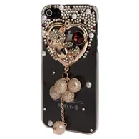 Cover Strass e Pendenti Cuore per iPhone 5 5S
