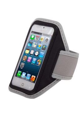 Fascia da Braccio Sportiva Armband per iPhone 4 4S 5 5S (Grigio)