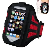 Fascia da Braccio Sportiva Armband per iPhone 5 5S (Rosso)