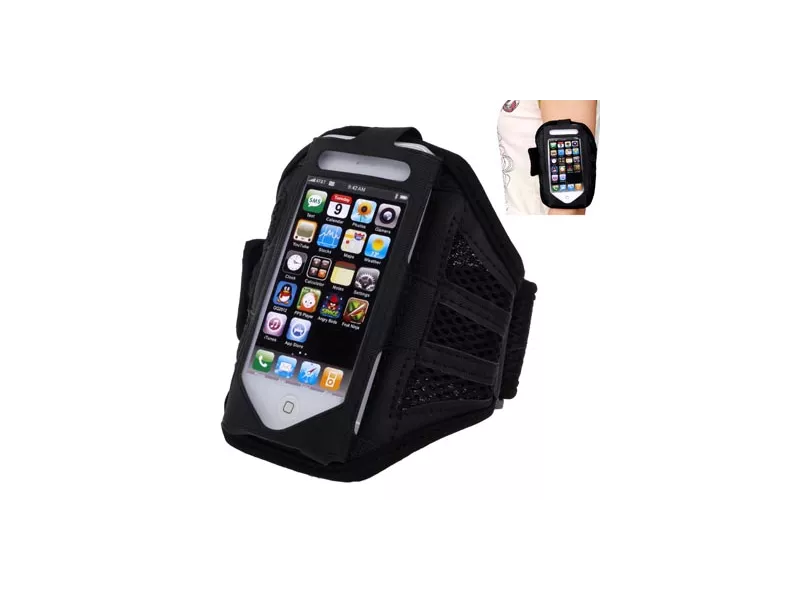 Fascia da Braccio Sportiva Armband per iPhone 5 5S (Nero)