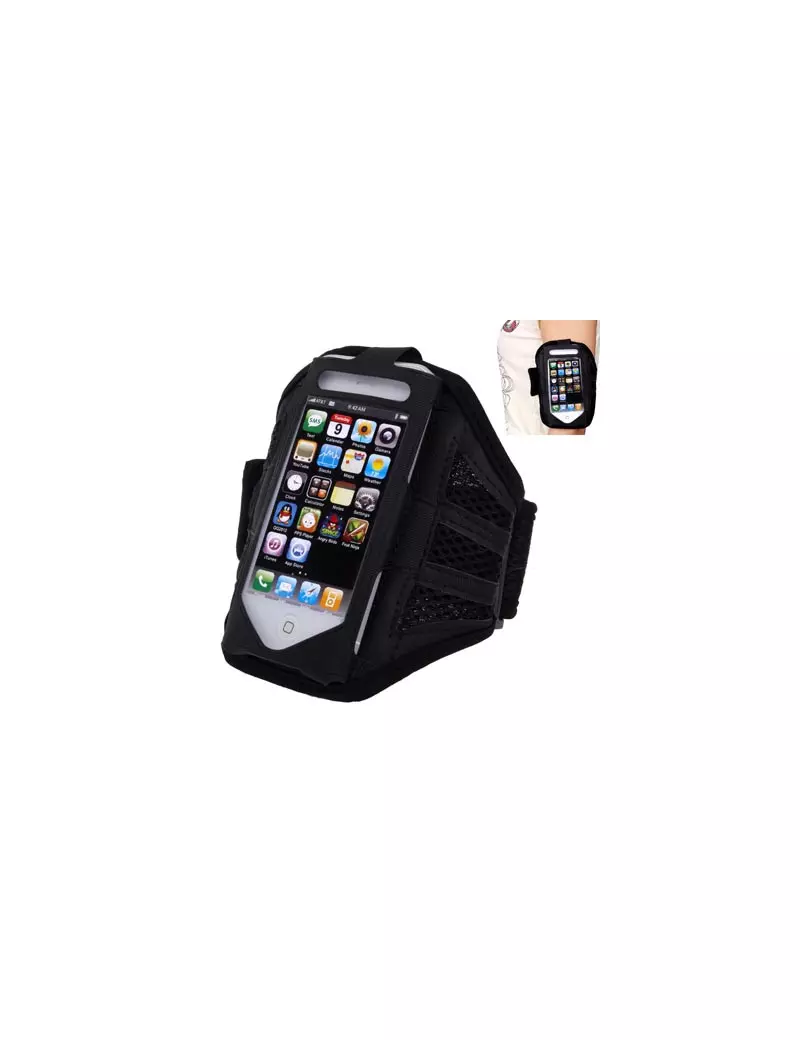 Fascia da Braccio Sportiva Armband per iPhone 5 5S (Nero)