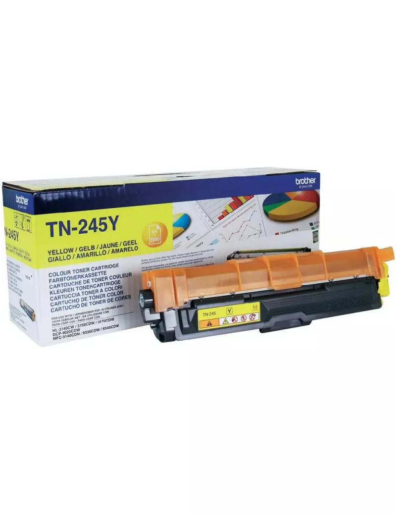 Toner Originale Brother TN-245Y (Giallo 2200 pagine) Toner Originale Brother TN-245Y (Giallo 2200 pagine)