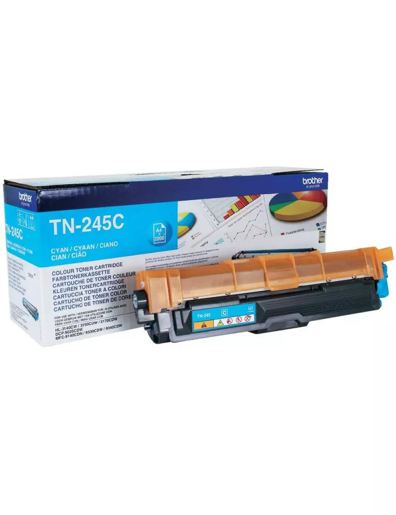 Toner Originale Brother TN-245C (Ciano 2200 pagine) Toner Originale Brother TN-245C (Ciano 2200 pagine)