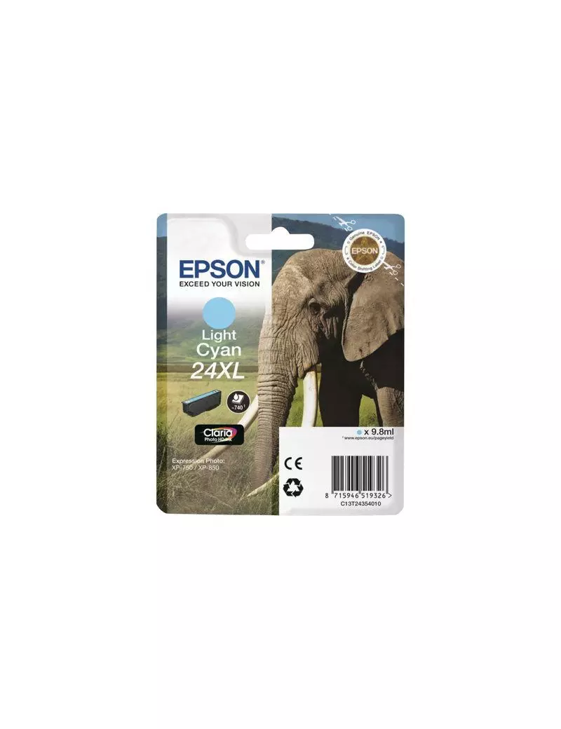 Cartuccia Originale Epson T243540 (Ciano Chiaro XL 740 pagine) Cartuccia Originale Epson T243540 (Ciano Chiaro XL 740 pagine)