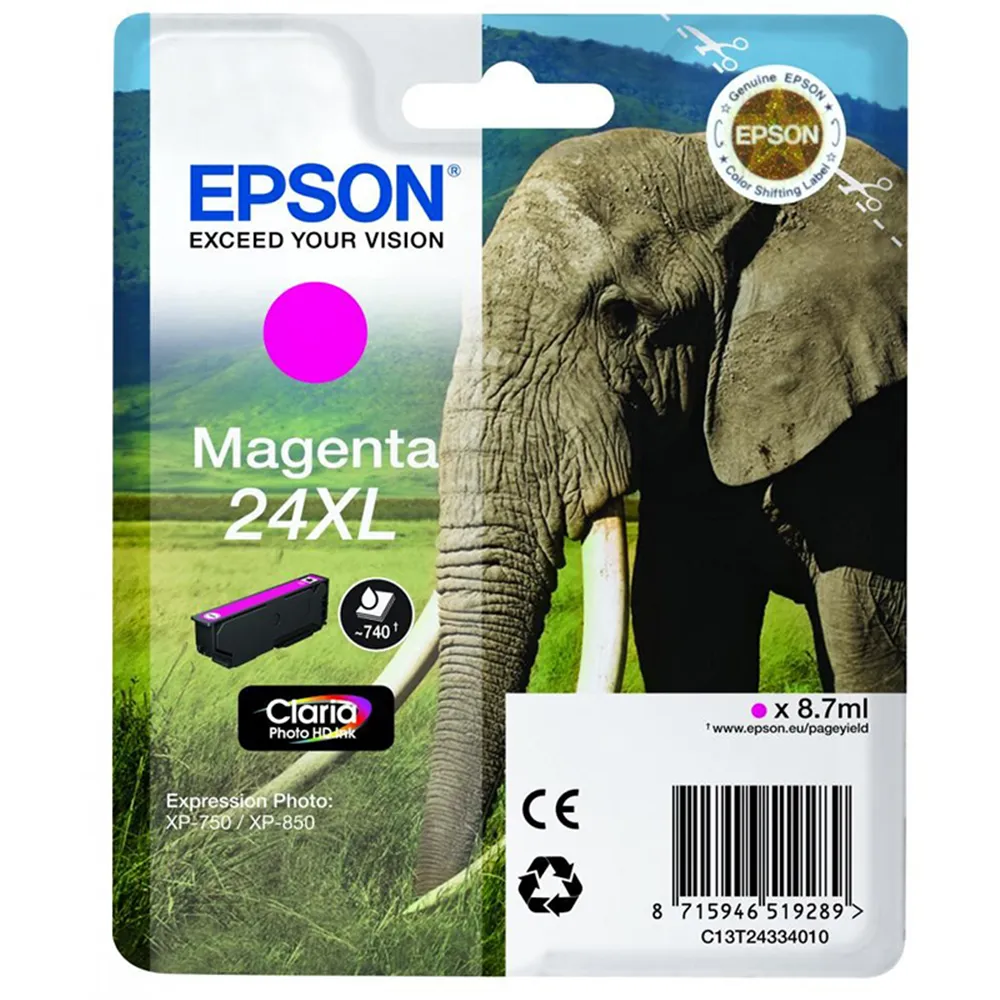 Cartuccia Originale Epson T243340 (Magenta XL 740 pagine)