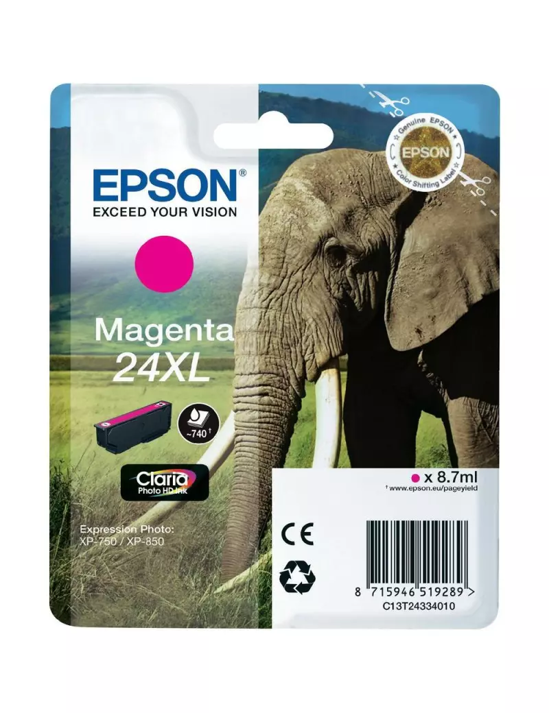 Cartuccia Originale Epson T243340 (Magenta XL 740 pagine)