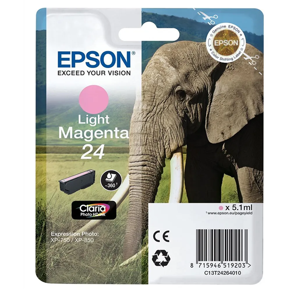 Cartuccia Originale Epson T242640 24 (Magenta Chiaro 360 pagine)