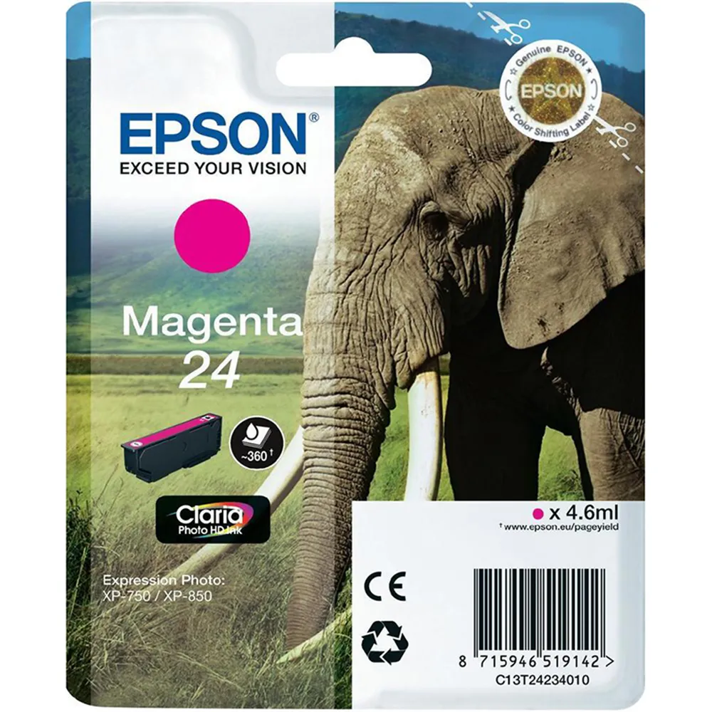 Cartuccia Originale Epson T242340 24 (Magenta 360 pagine)