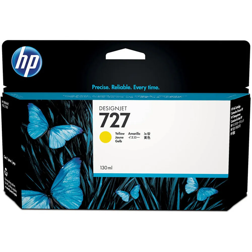 Cartuccia Originale HP B3P21A 727 (Giallo 130 ml)
