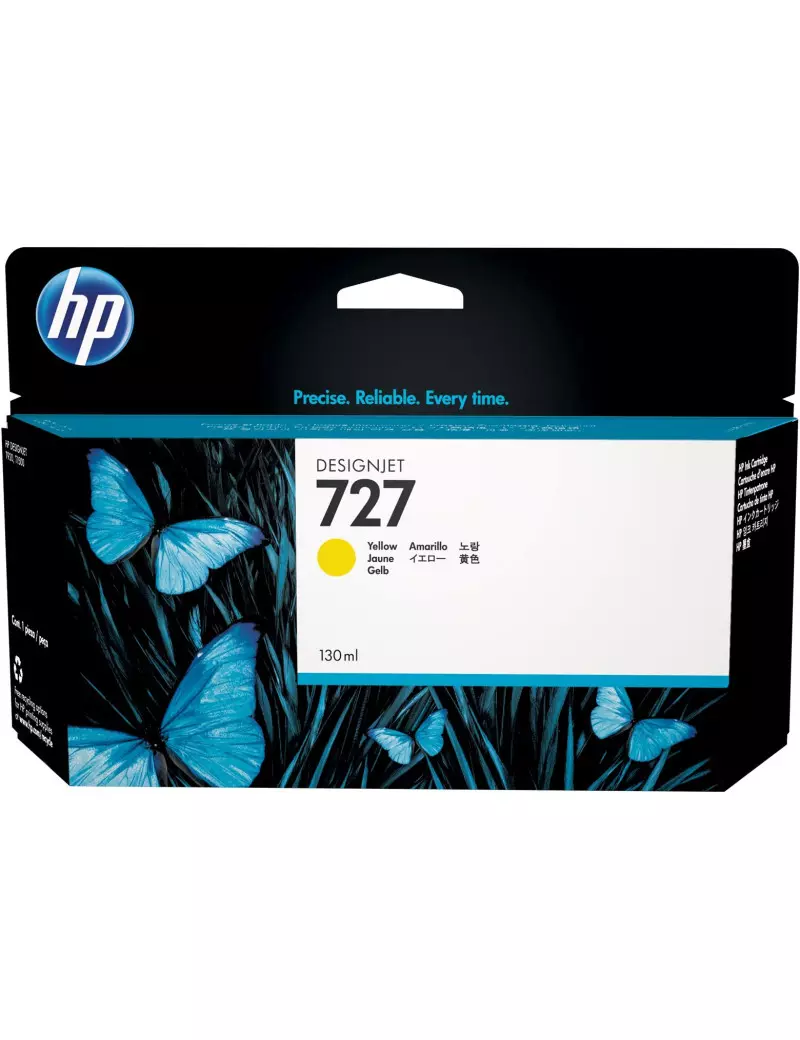 Cartuccia Originale HP B3P21A 727 (Giallo 130 ml)