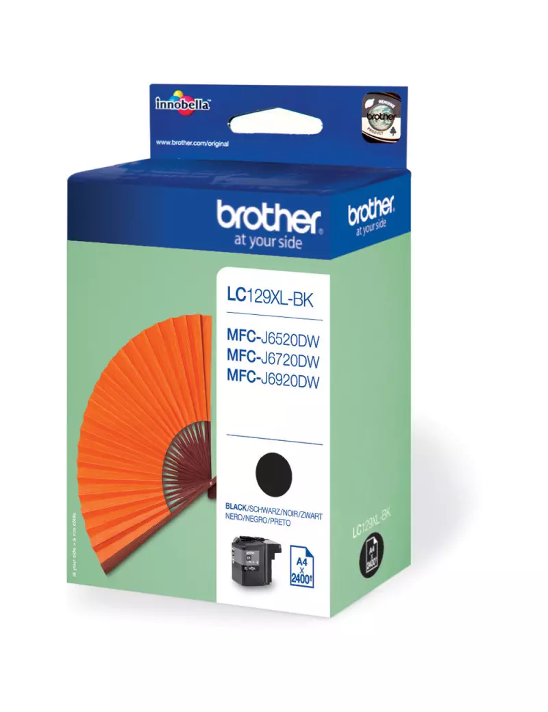 Cartuccia Originale Brother LC-129XLBK (Nero 2400 pagine)