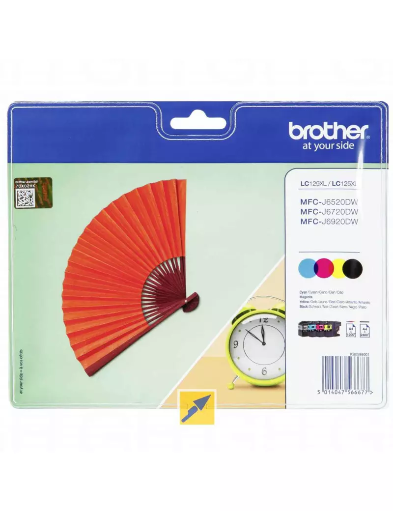 Multipack Cartucce Originali Brother LC-129XLVALBPDR (Nero e Colori Conf. 4) Multipack Cartucce Originali Brother LC-129XLVALBPDR (Nero e Colori Conf. 4)