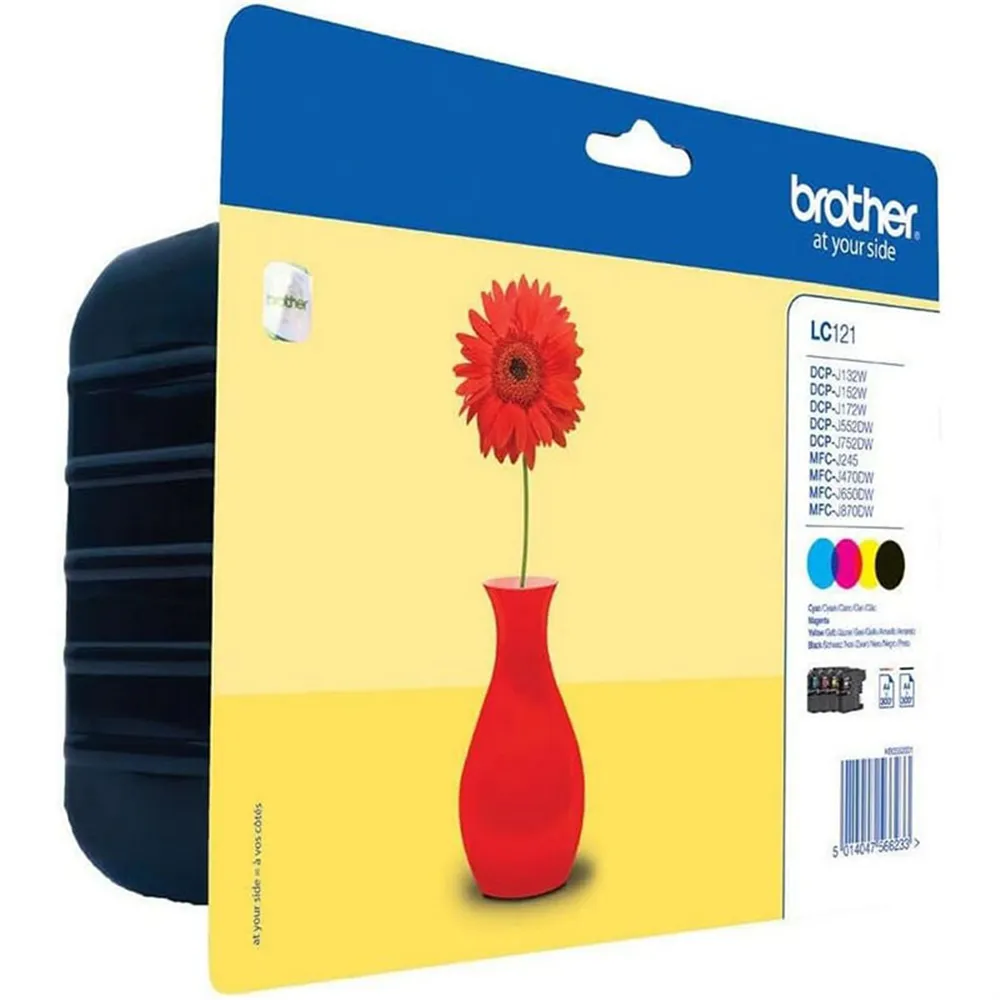 Multipack Cartucce Originali Brother LC-121VALBPDR (Nero e Colori Conf. 4)