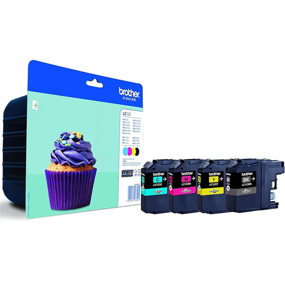 Multipack Cartucce Originali Brother LC-123VALBPDR (Nero e Colori Conf. 4)