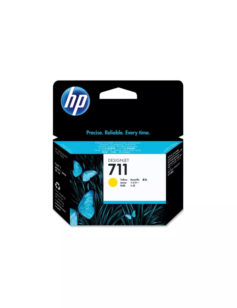Cartuccia Originale HP CZ132A 711 (Giallo 29 ml) Cartuccia Originale HP CZ132A 711 (Giallo 29 ml)