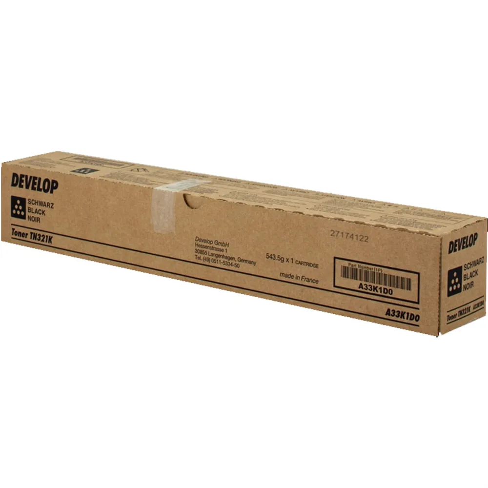 Toner Originale Develop TN321K A33K1D0 (Nero 27000 pagine) Toner Originale Develop TN321K A33K1D0 (Nero 27000 pagine)