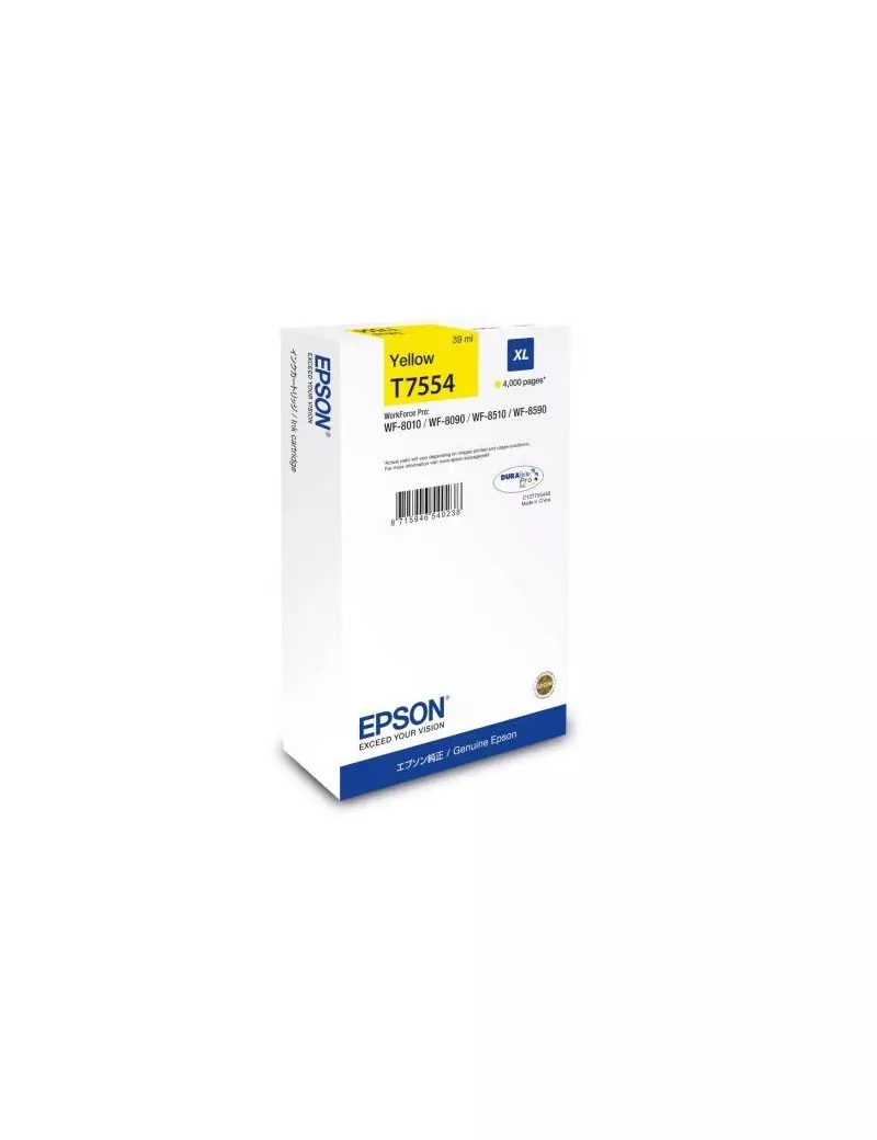 Cartuccia Originale Epson T755440 (Giallo XL 4000 pagine) Cartuccia Originale Epson T755440 (Giallo XL 4000 pagine)