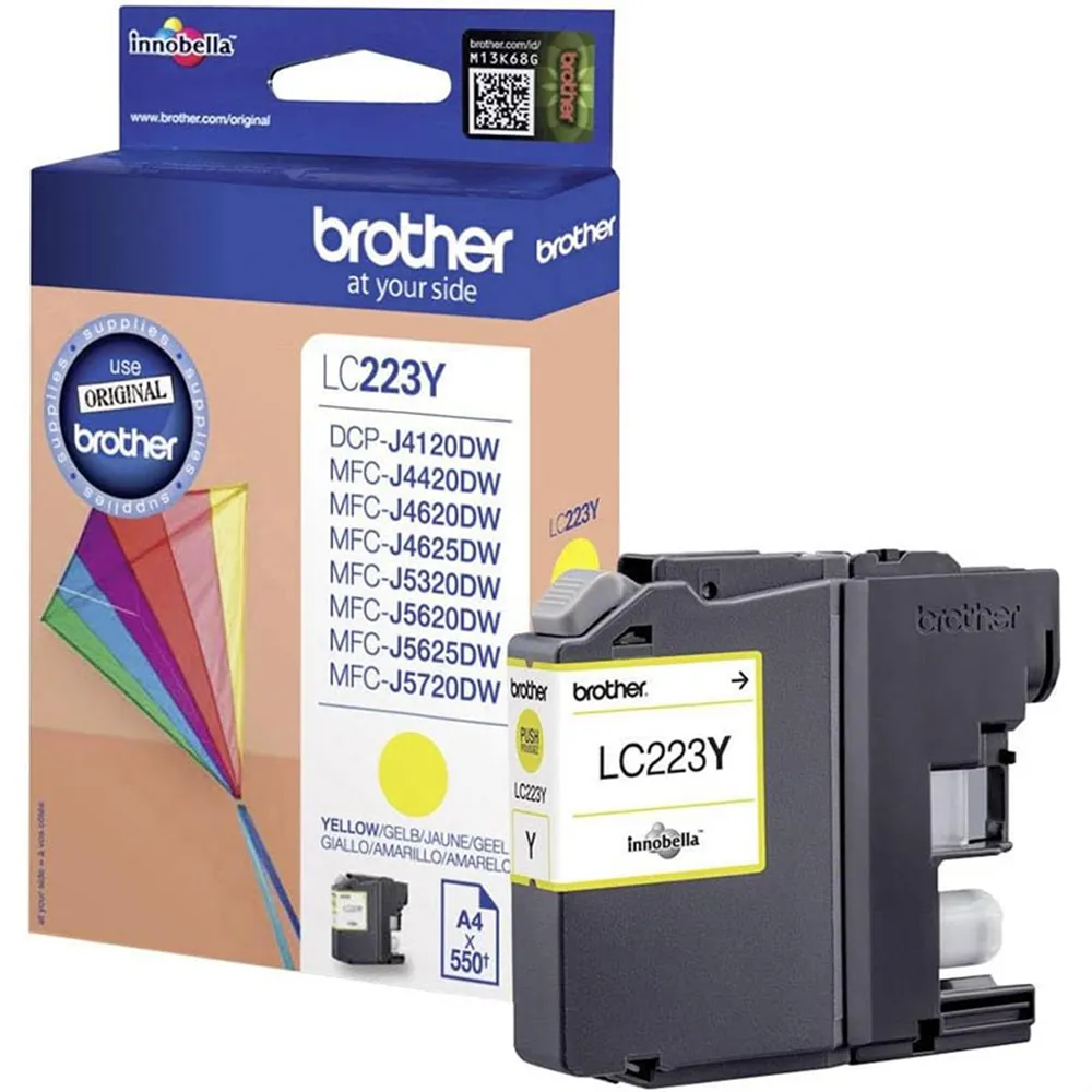 Cartuccia Originale Brother LC-223Y (Giallo 550 Pagine)