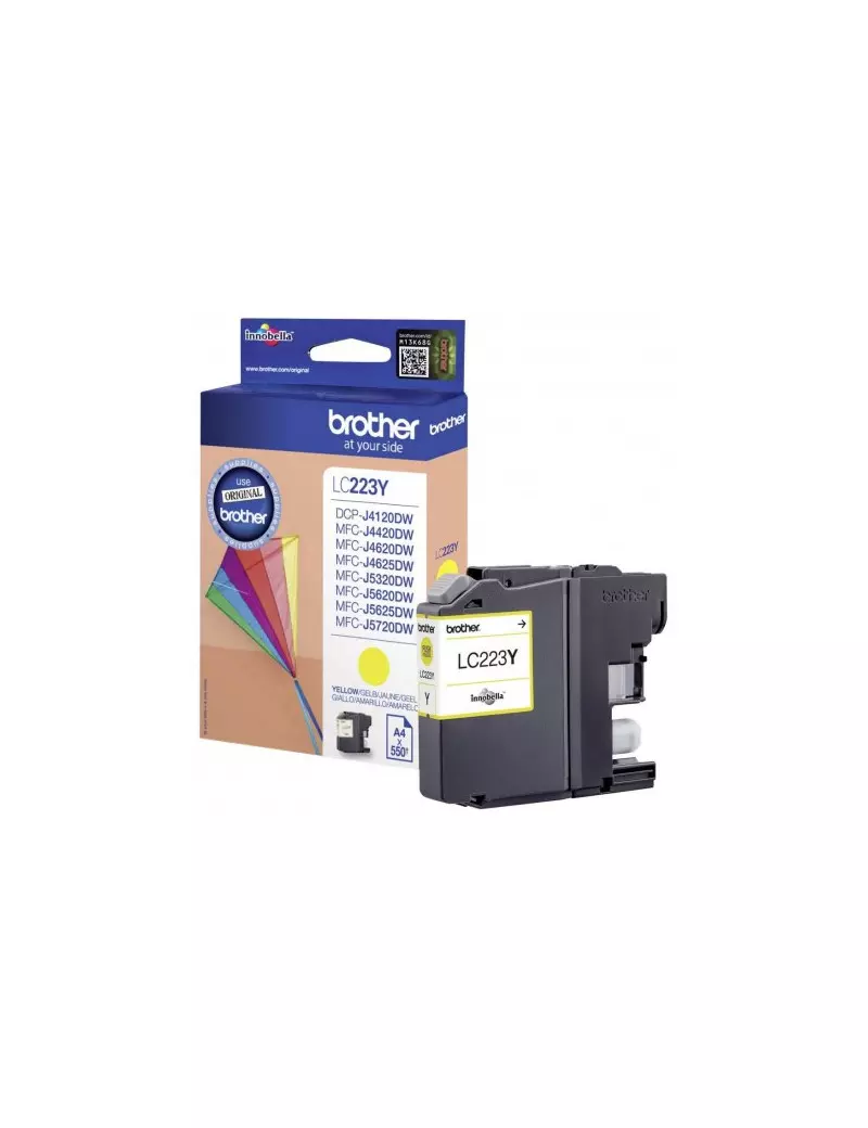 Cartuccia Originale Brother LC-223Y (Giallo 550 Pagine) Cartuccia Originale Brother LC-223Y (Giallo 550 Pagine)