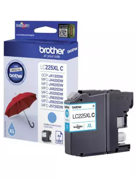 Cartuccia Originale Brother LC-225XLC (Ciano 1200 Pagine)