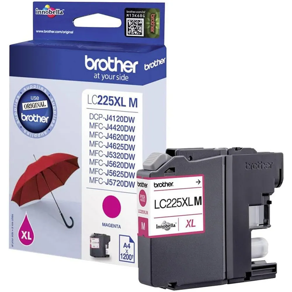 Cartuccia Originale Brother LC-225XLM (Magenta 1200 Pagine)