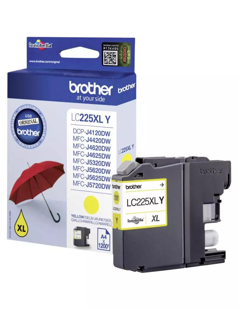 Cartuccia Originale Brother LC-225XLY (Giallo 1200 Pagine)