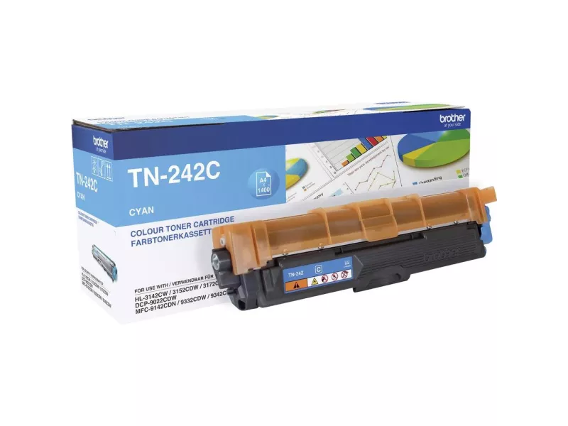 Toner Originale Brother TN-242C (Ciano 1400 pagine) Toner Originale Brother TN-242C (Ciano 1400 pagine)