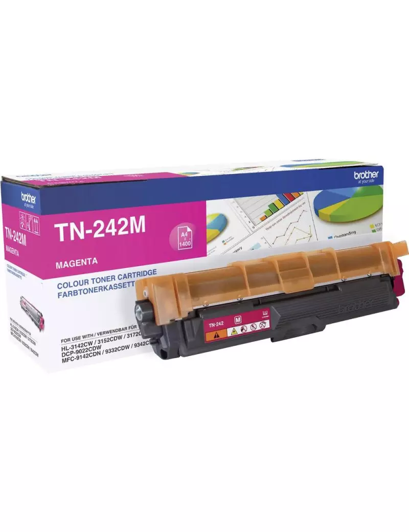 Toner Originale Brother TN-242M (Magenta 1400 pagine)