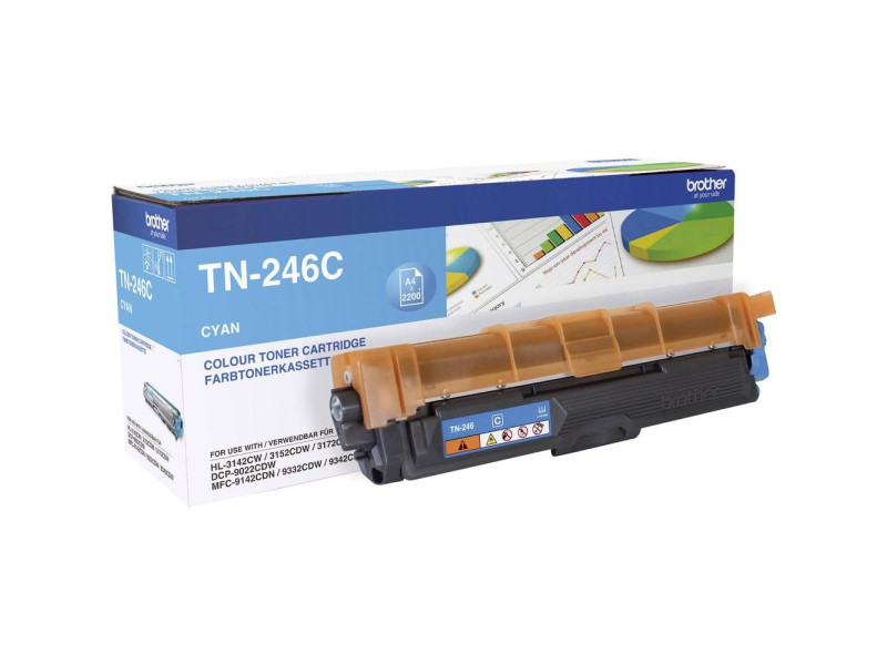 Toner Originale Brother TN-246C (Ciano 2200 pagine) Toner Originale Brother TN-246C (Ciano 2200 pagine)