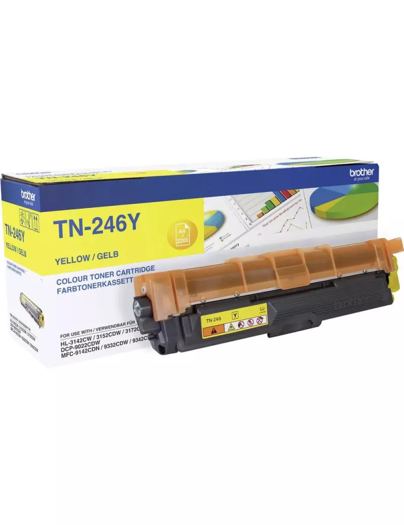 Toner Originale Brother TN-246Y (Giallo 2200 pagine)