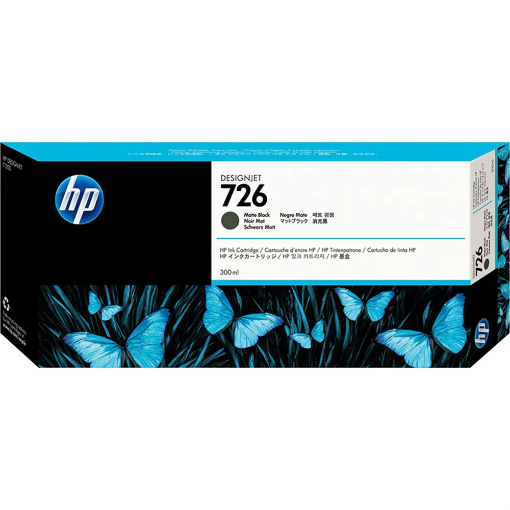 Cartuccia Originale HP CH575A 726 (Nero Opaco 300 ml)