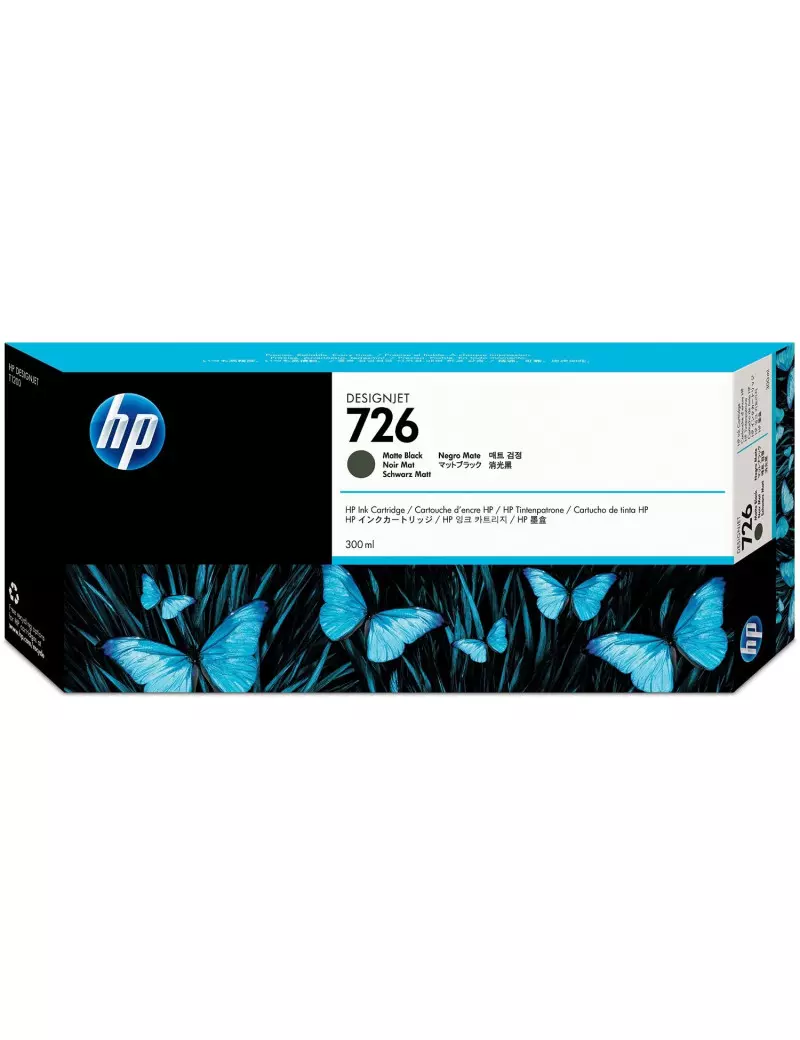 Cartuccia Originale HP CH575A 726 (Nero Opaco 300 ml) Cartuccia Originale HP CH575A 726 (Nero Opaco 300 ml)