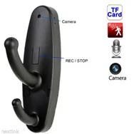 Appendiabiti Spy con Telecamera Nascosta (Nero)