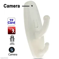 Appendiabiti Spy con Telecamera Nascosta (Bianco)