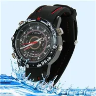 Orologio da Polso Spy con Telecamera Nascosta (Caucciù Nero)