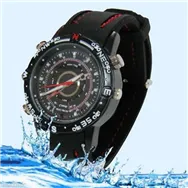 Orologio da Polso Spy con Telecamera Nascosta (Caucciù Nero)