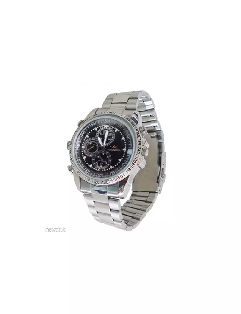 Orologio da Polso Spy con Telecamera Nascosta (Metallo Argento) Orologio da Polso Spy con Telecamera Nascosta (Metallo Argento)