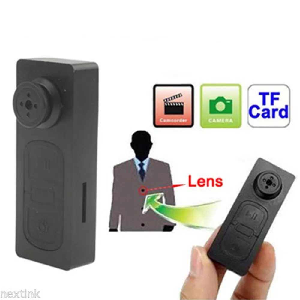 Bottone Giacca Spy con Telecamera Nascosta (Nero)