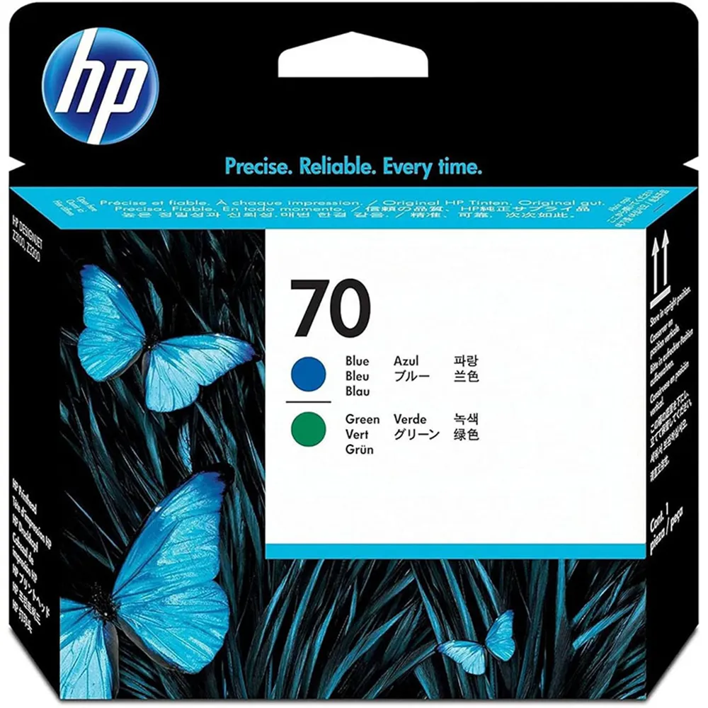Testina Originale HP C9408A 70 (Blu e Verde)