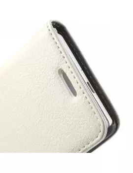 Cover Flip a Portafoglio Carta di Credito per Huawei Ascend P6 (Bianco)