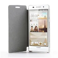 Cover Flip a Portafoglio Slim per Huawei Ascend P6 (Bianco)