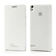 Cover Flip a Portafoglio Slim per Huawei Ascend P6 (Bianco)
