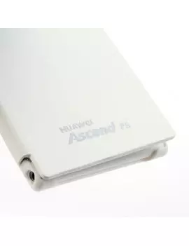 Cover Flip a Portafoglio Slim per Huawei Ascend P6 (Bianco)