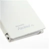 Cover Flip a Portafoglio Slim per Huawei Ascend P6 (Bianco)