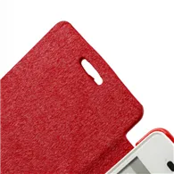 Cover Flip a Portafoglio Slim per Huawei Ascend P6 (Rosso)