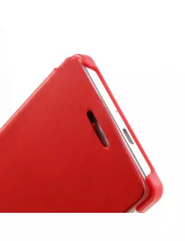 Cover Flip a Portafoglio Slim per Huawei Ascend P6 (Rosso)