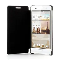 Cover Flip a Portafoglio Slim per Huawei Ascend P6 (Nero)
