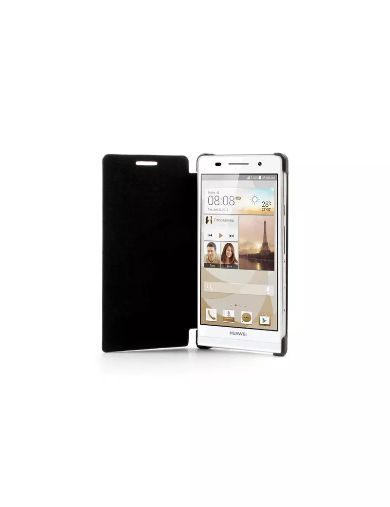 Cover Flip a Portafoglio Slim per Huawei Ascend P6 (Nero) Cover Flip a Portafoglio Slim per Huawei Ascend P6 (Nero)