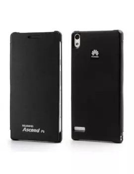 Cover Flip a Portafoglio Slim per Huawei Ascend P6 (Nero)